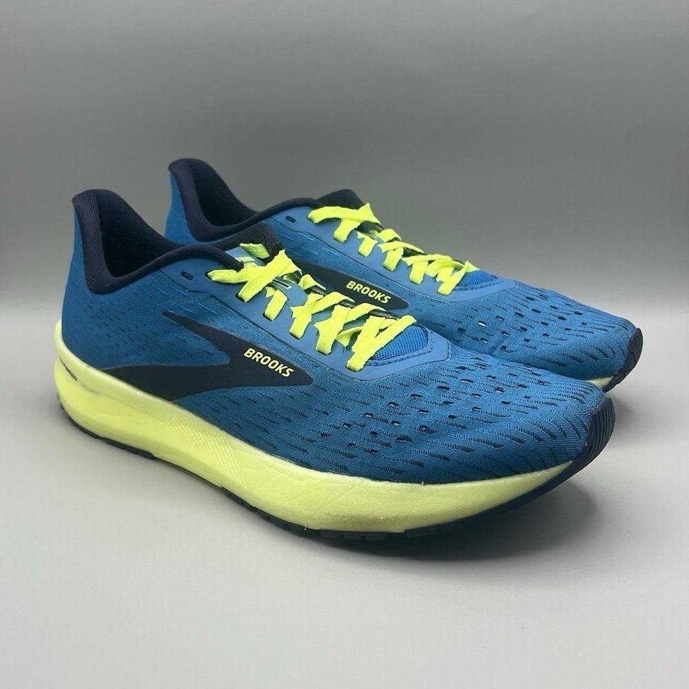Brooks Hyperion‎ Tempo Blue Lime Green Running Shoes - Men's Size 9.5 USED